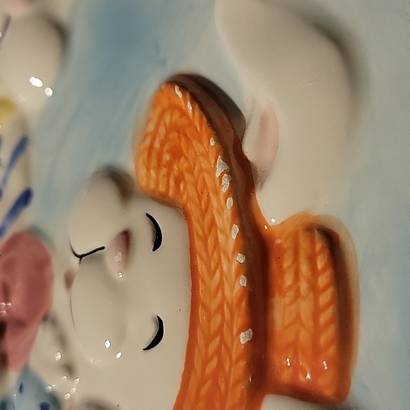 Vtg Easter Bunny Rabbit Eggs Butterfly Chicks Flowers Pastels Dessert Plate GKA - Picture 5 of 7